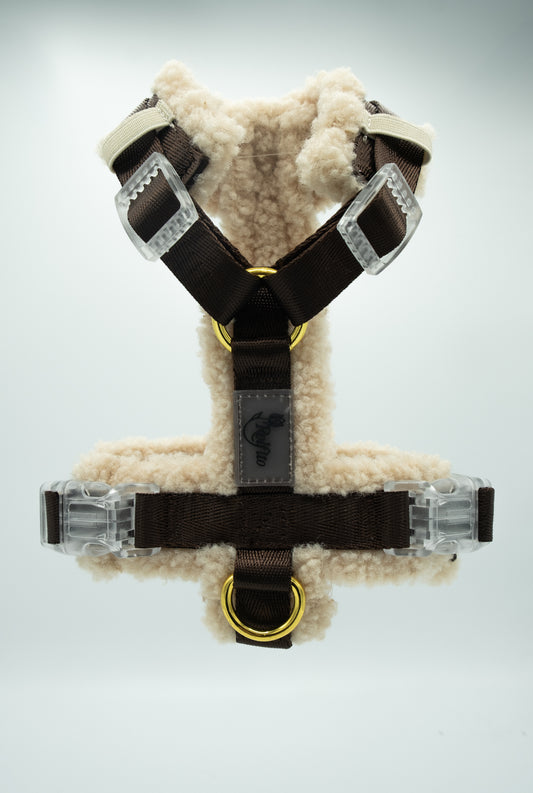Rolfito Teddy Y-Harness - Brown/cream
