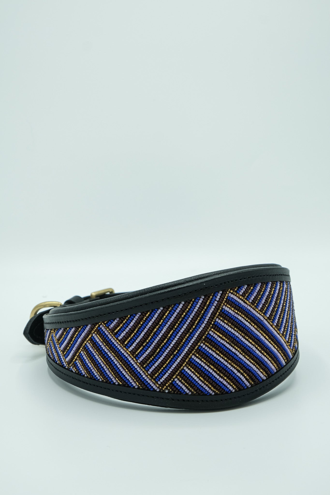 Beaded Leather Collar - Aurora