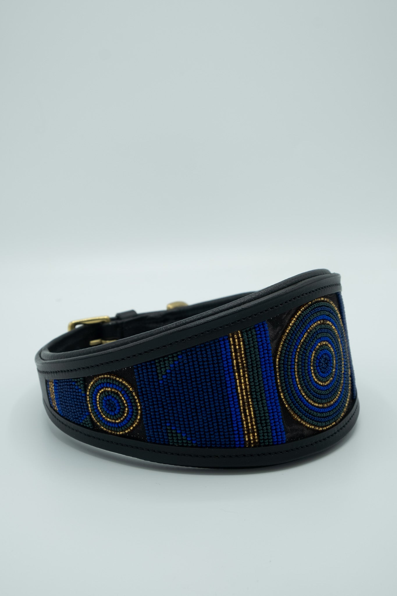 Beaded Leather Collar - Azura