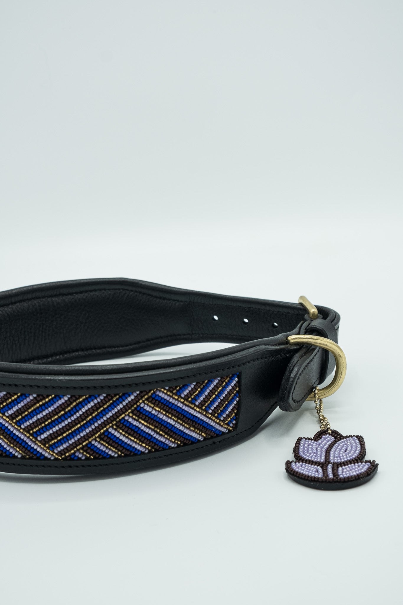 Beaded Leather Collar - Aurora