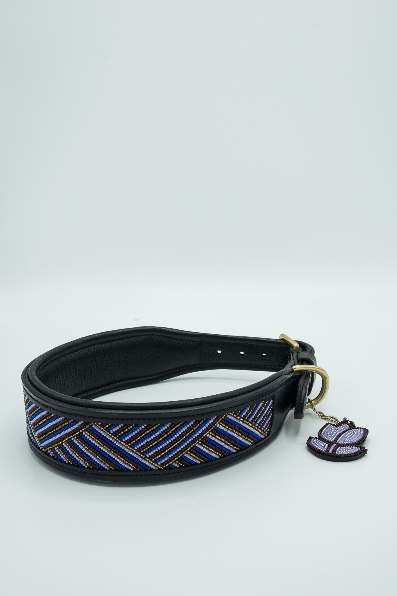 Beaded Leather Collar - Aurora