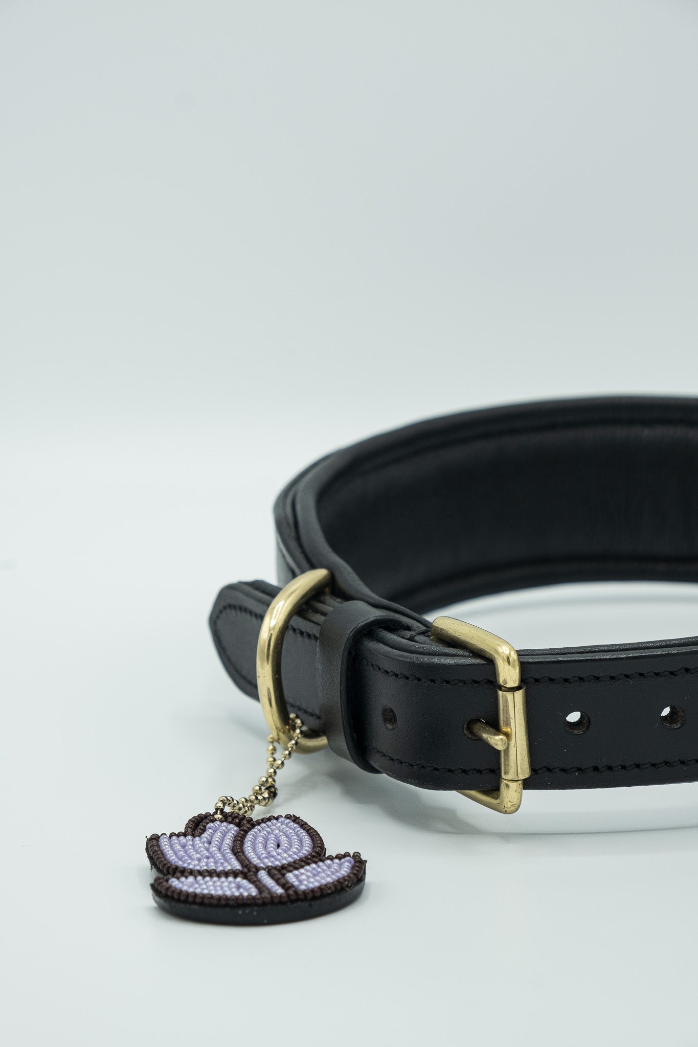 Beaded Leather Collar - Aurora