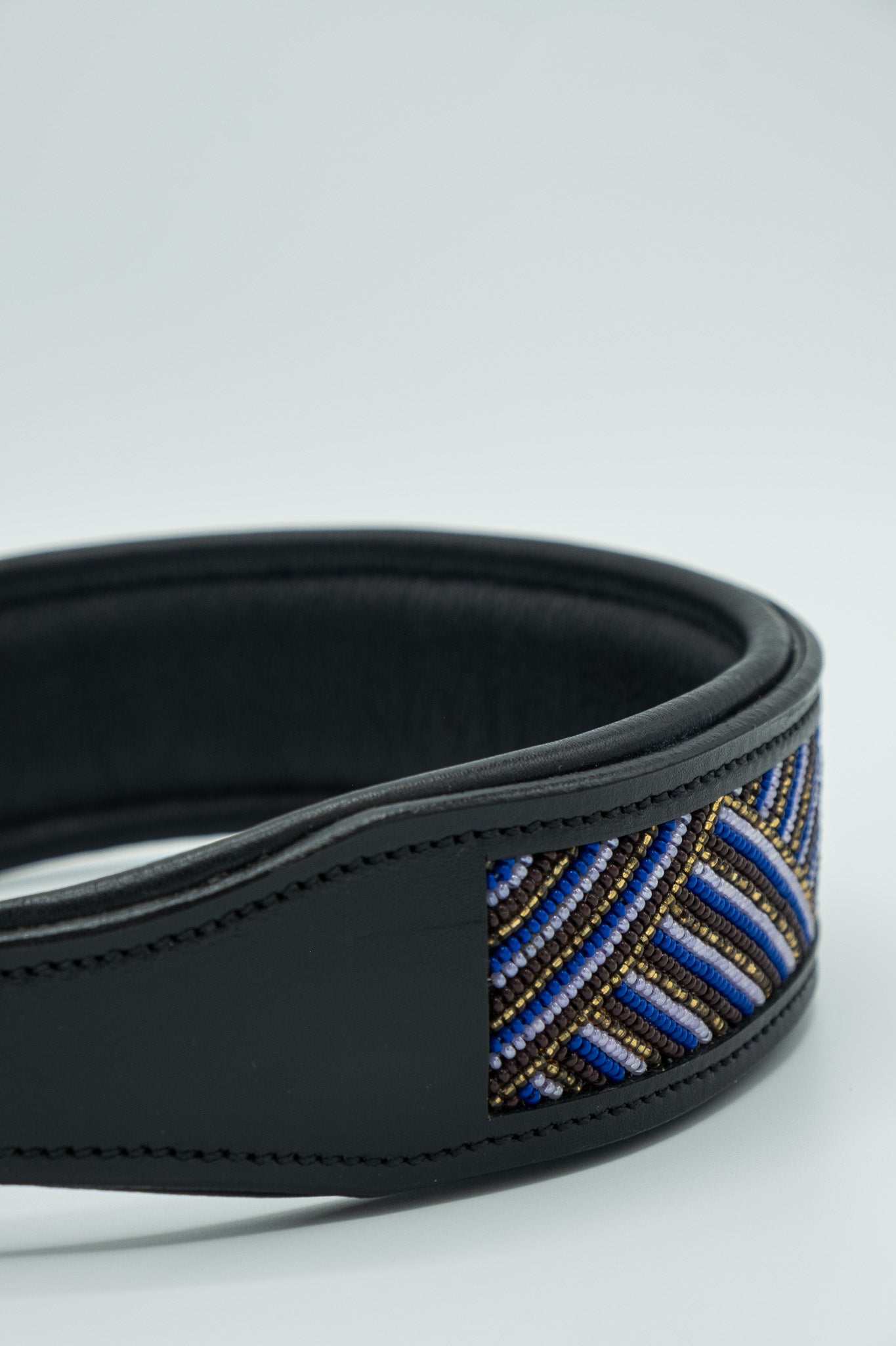 Beaded Leather Collar - Aurora