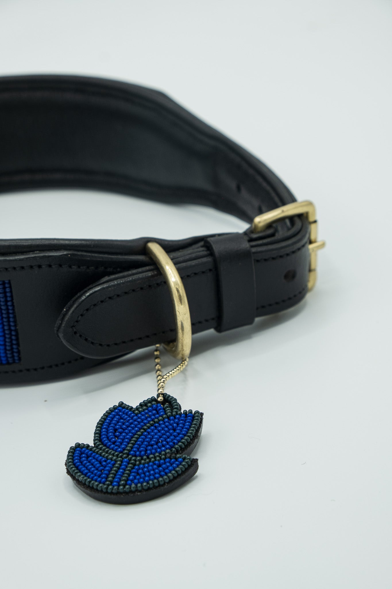 Beaded Leather Collar - Azura