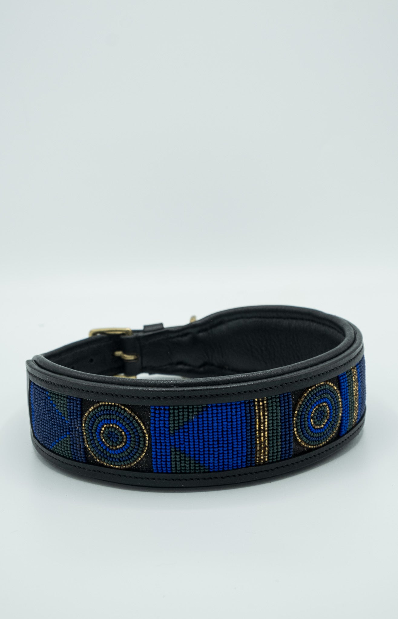 Beaded Leather Collar - Azura