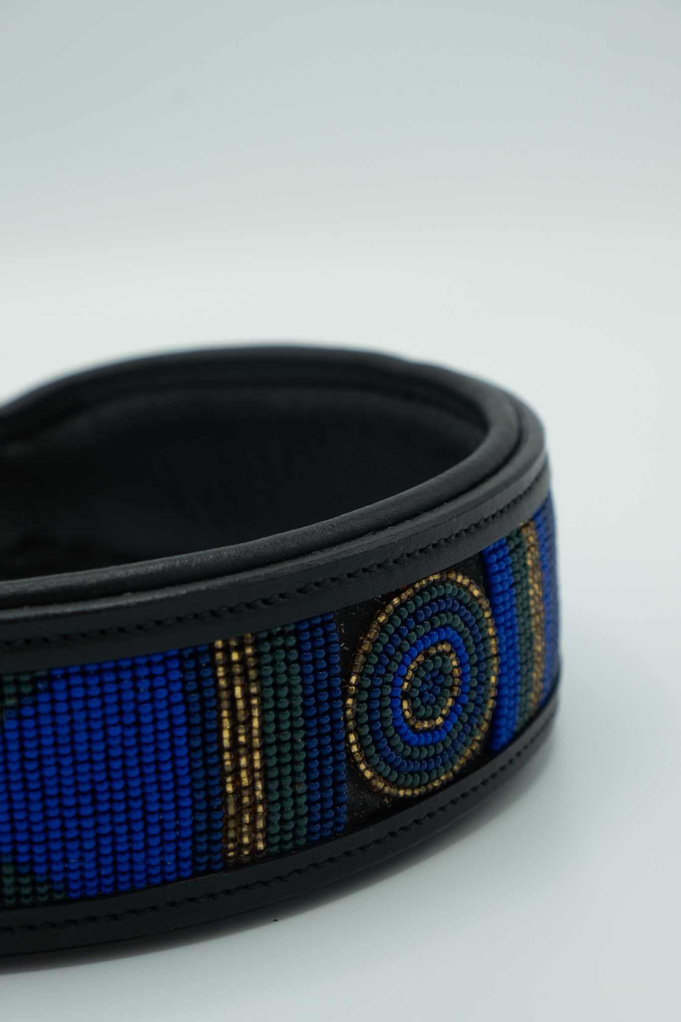 Beaded Leather Collar - Azura
