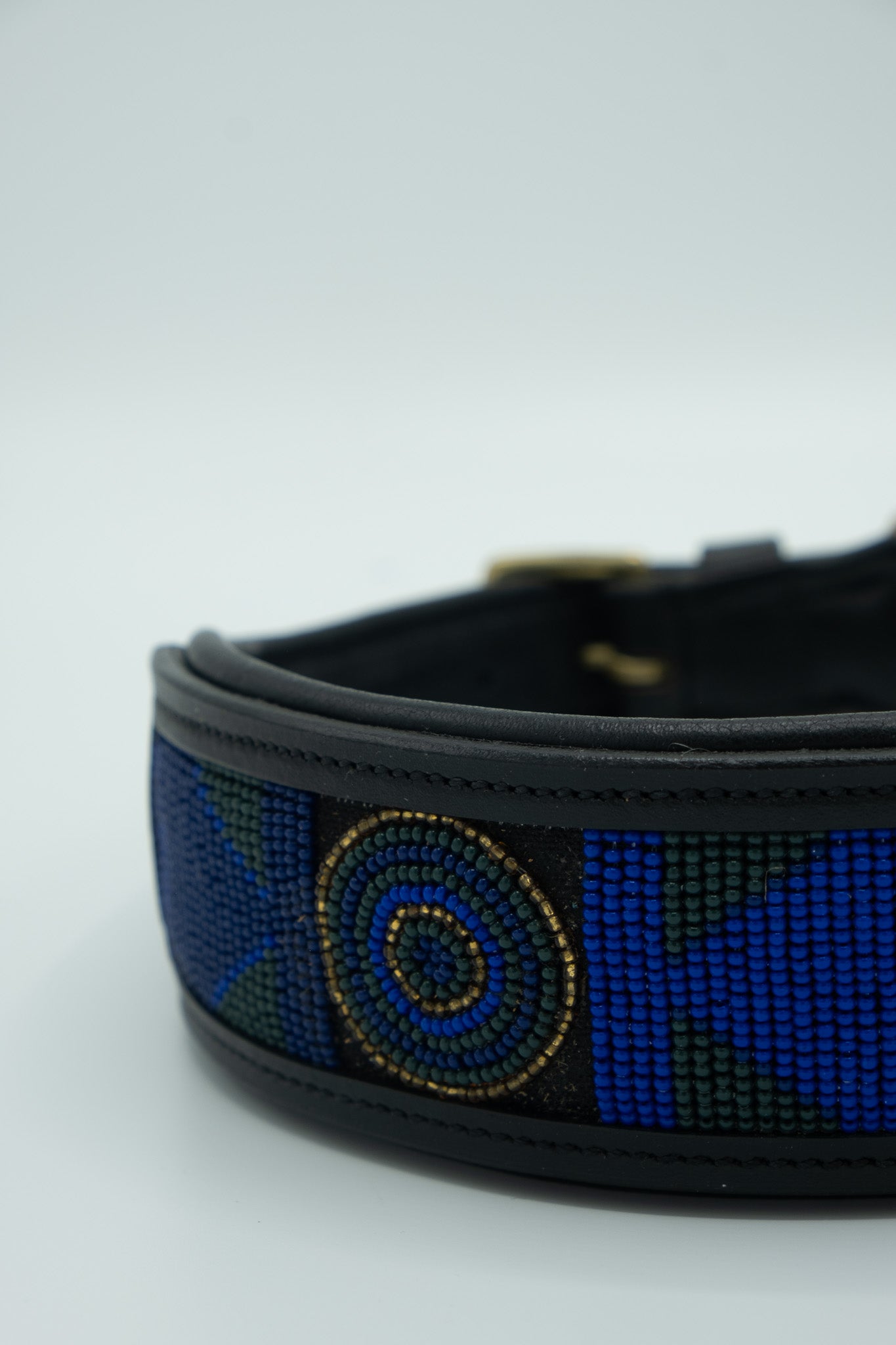 Beaded Leather Collar - Azura