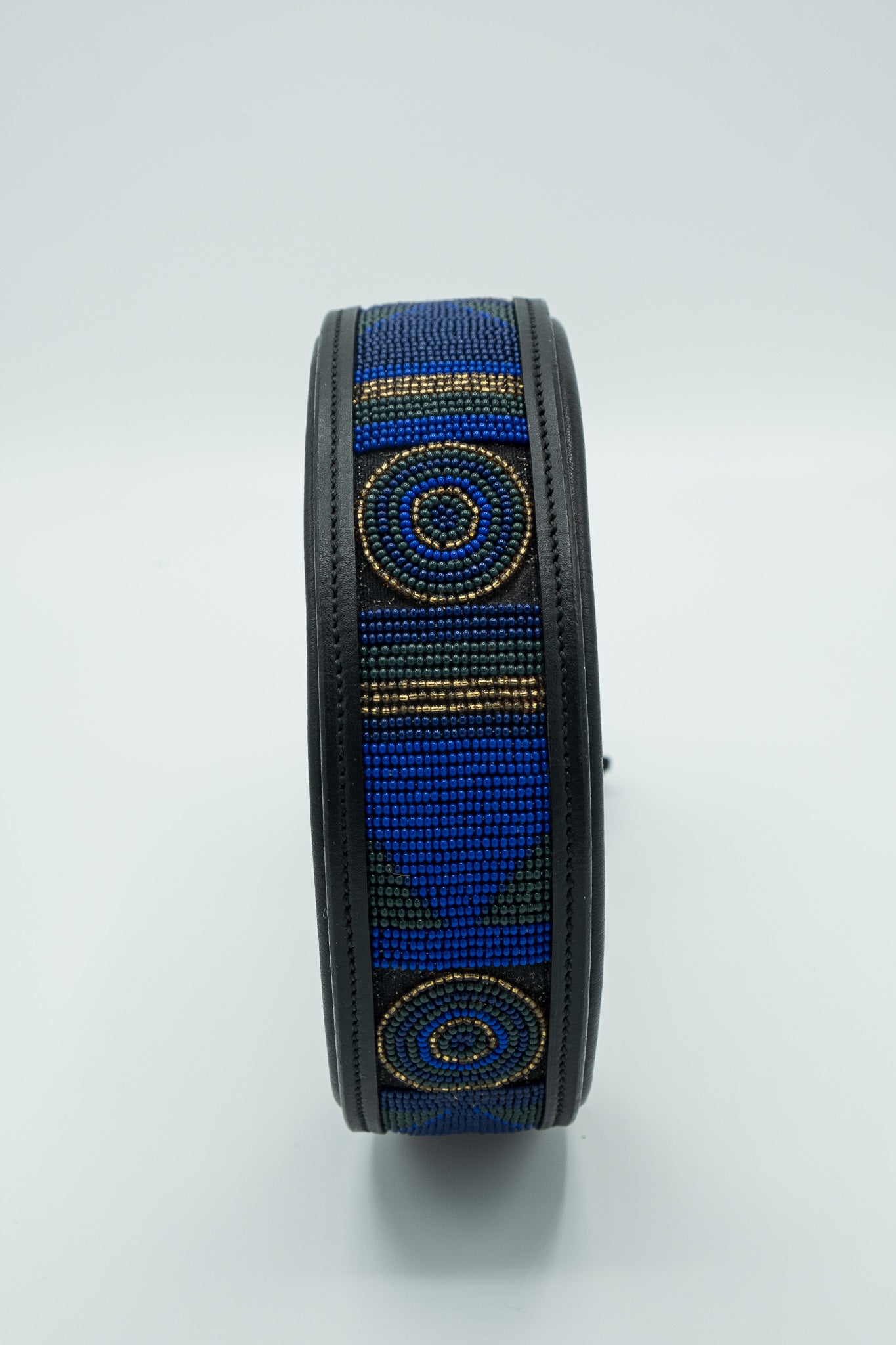 Beaded Leather Collar - Azura