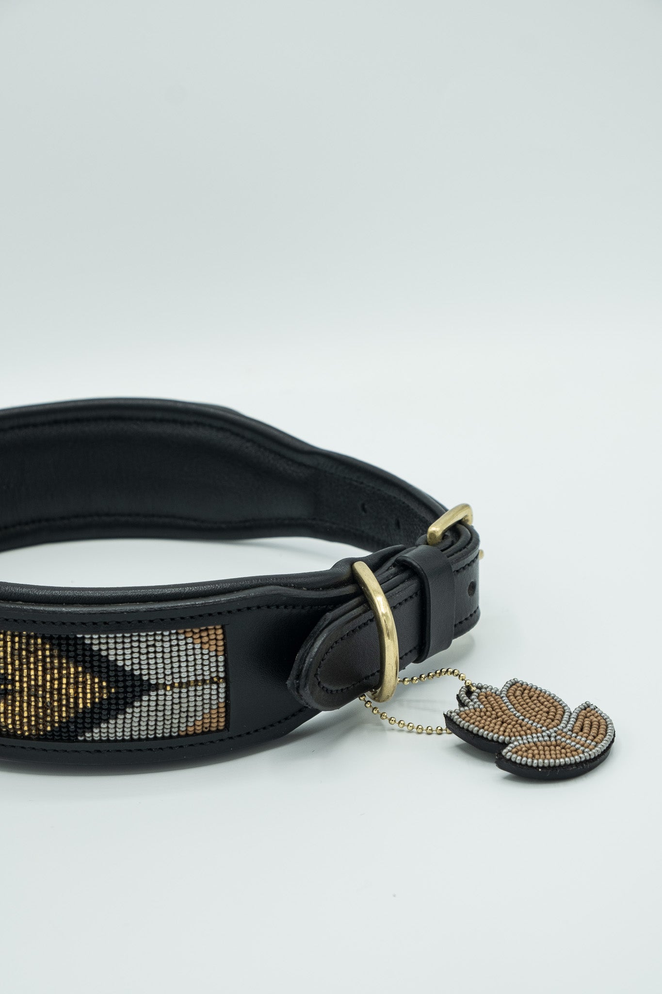 Beaded Leather Collar - Terra