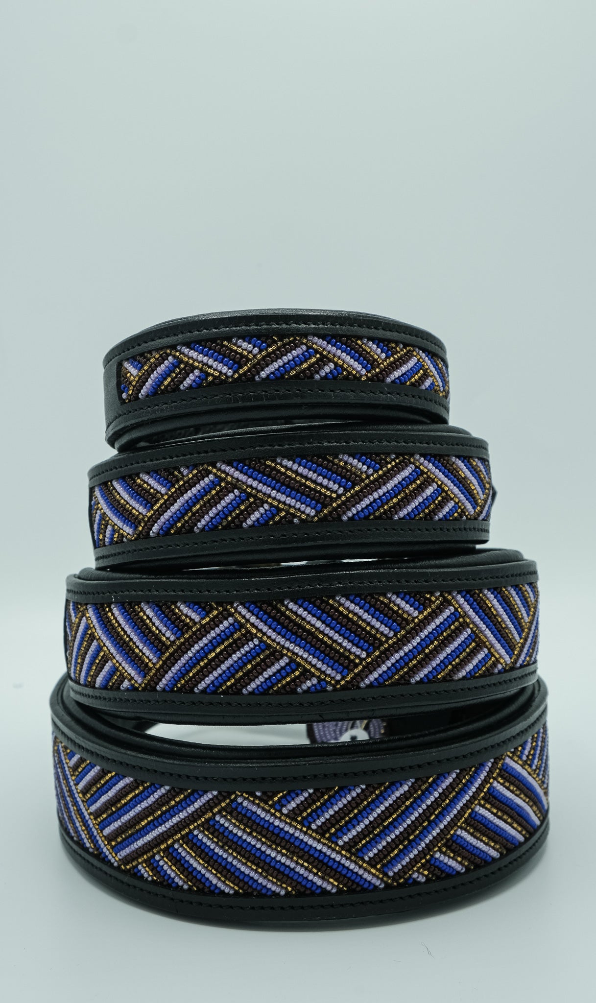 Beaded Leather Collar - Aurora
