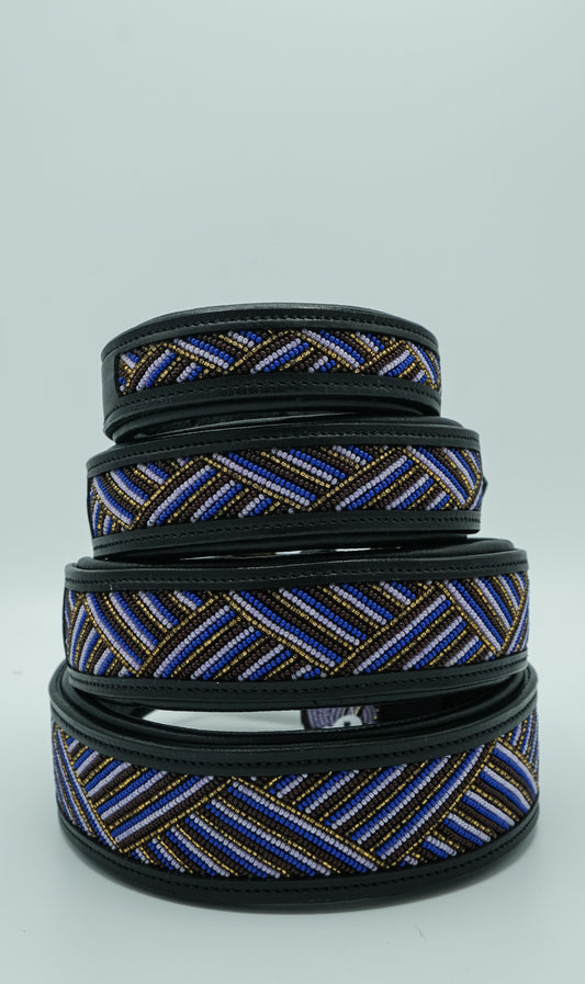 Beaded Leather Collar - Aurora