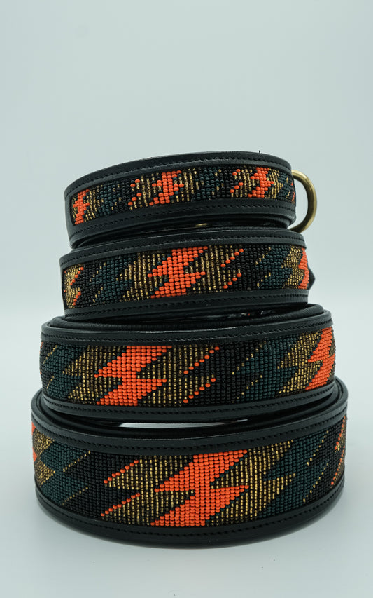 Beaded Leather Collar - Solana